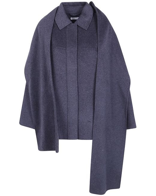 Liviana Conti Blue Coat Wool-Silk-Cashmere "William"