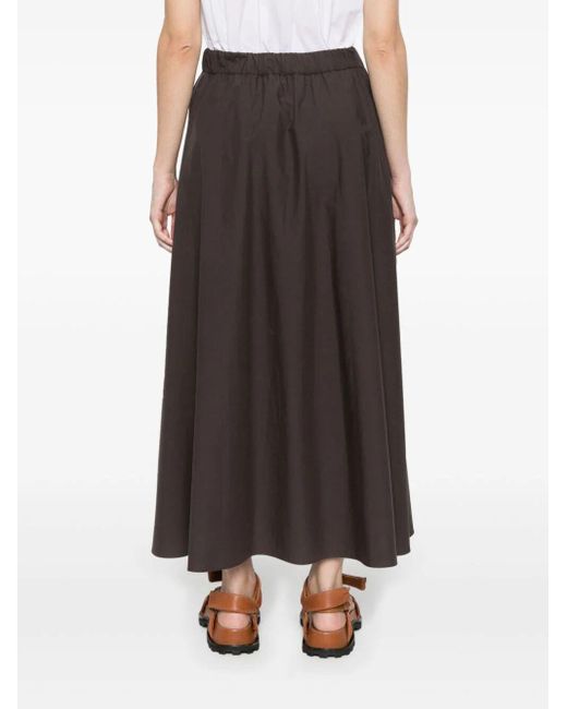 P.A.R.O.S.H. Black Long Skirt With Elastic Band