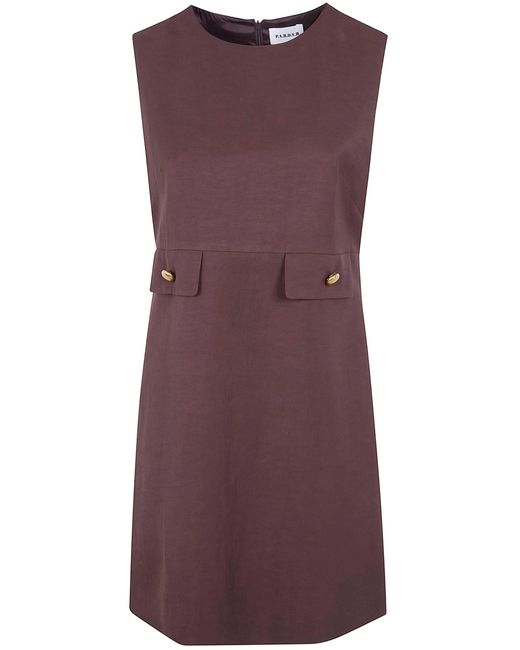 P.A.R.O.S.H. Purple P. A.R. O.S. H. "Raisa26" Viscose Linen Mini Dress
