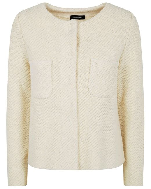 Anneclaire Natural Classic Cropped Jacket
