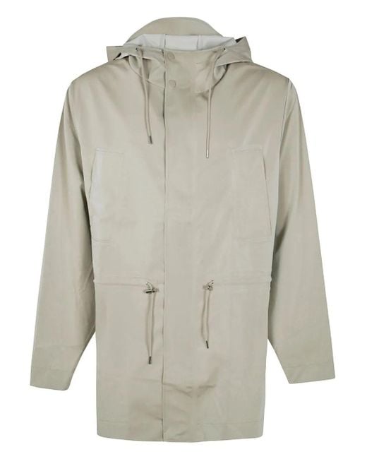 Rains Gray Bold Long Jacket