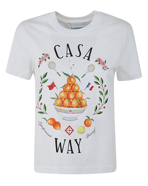 Casablancabrand Gray Casa Way Printed Fitted T-shirt