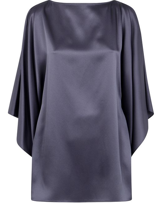 Lanvin Blue Elegant Caftan Top For