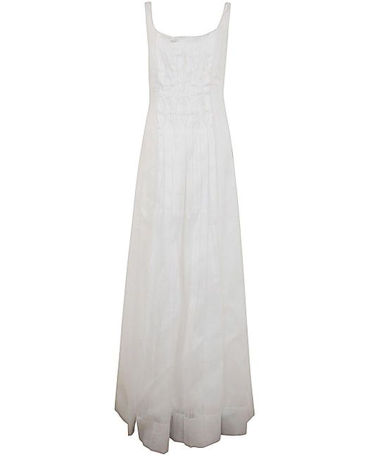 Alberta Ferretti White Slip Dress