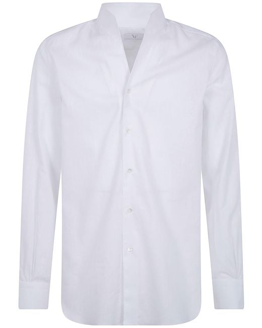 Mazzarelli White Shirt Button-Down "49W 1A" for men