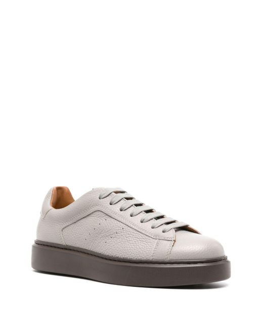 Doucal's White Tumblet Sneakers for men