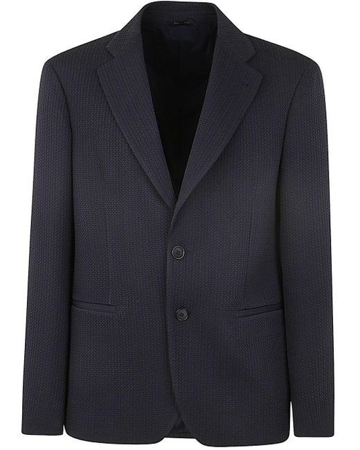 Giorgio Armani Blue Chevron Jacket for men