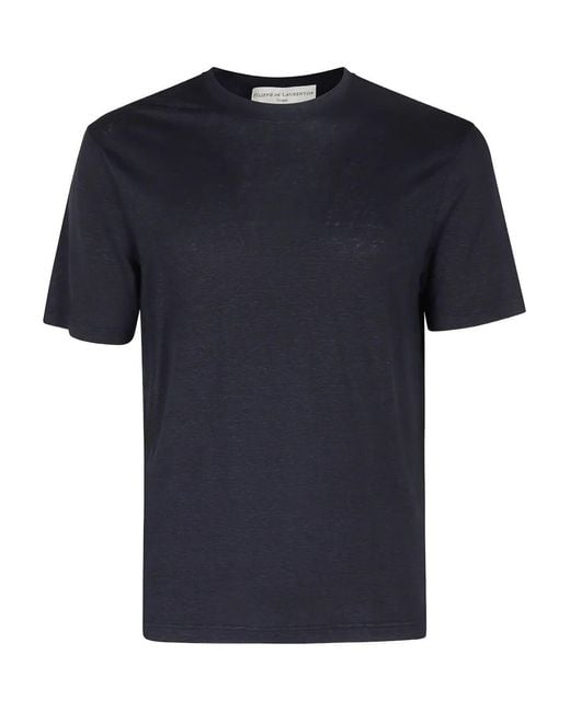 FILIPPO DE LAURENTIIS Blue Short Sleeves T-Shirt for men