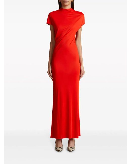 Khaite Red Yenza Dress