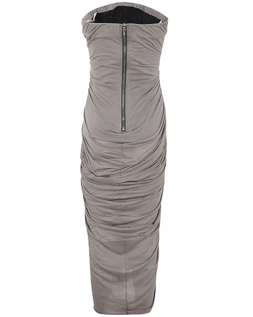 Rick Owens Gray Radiance Bustier Gown