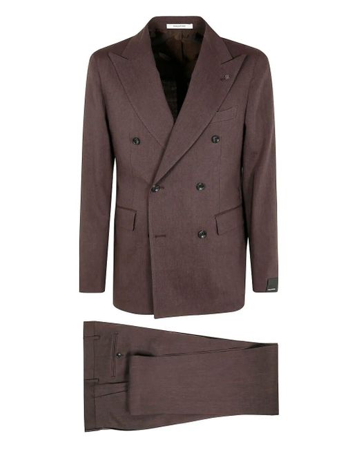Tagliatore Brown Trousers Suit for men