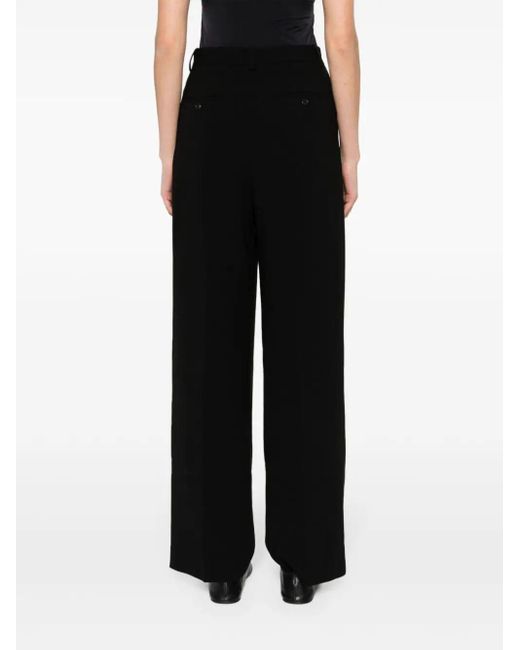 Theory Black Double Pleat Trouser Clothing