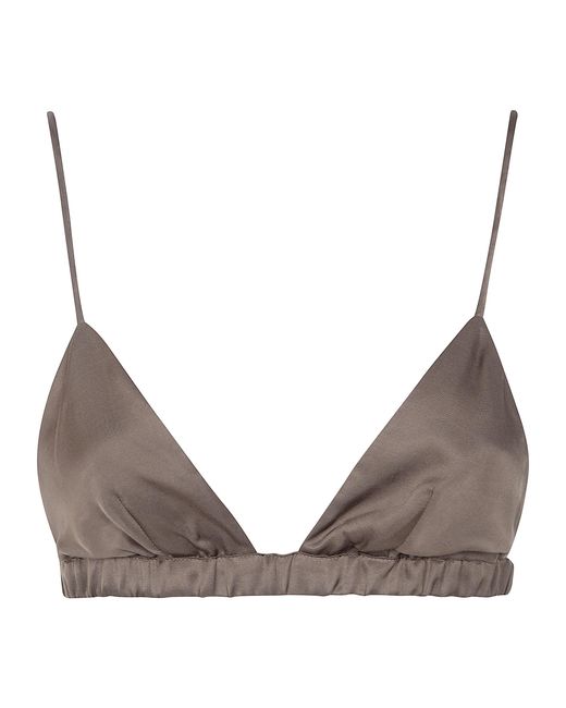 Frankie Shop Brown "Nina" Satin Bralette