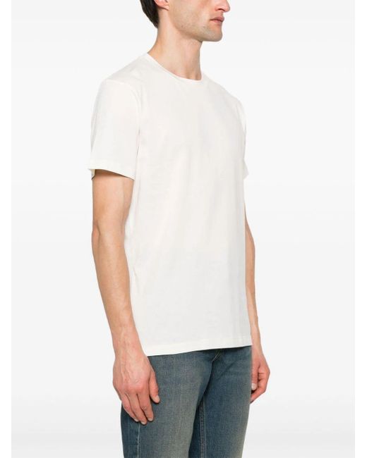 Nuur White Short Sleeves Crew Neck T-shirt for men