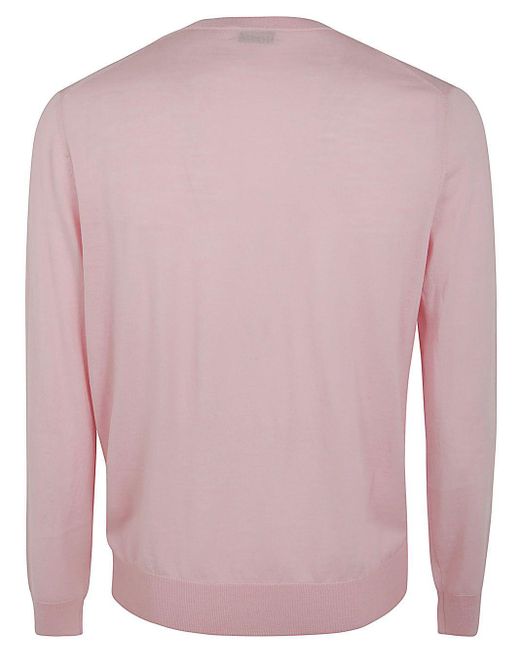 Ballantyne Pink Round Neck Pullover for men