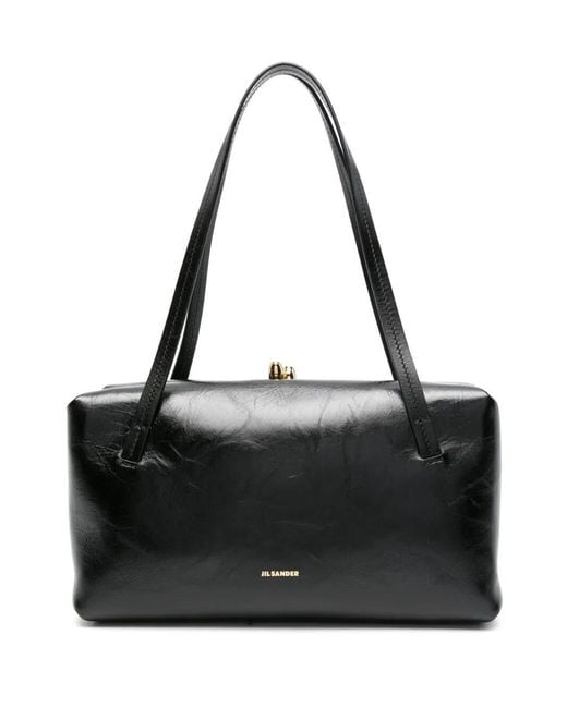 Jil Sander Black Shoulder Bag Pillow Handle "Goji"
