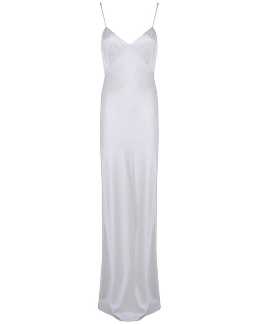 Max Mara White Dress Silk "Maroso"