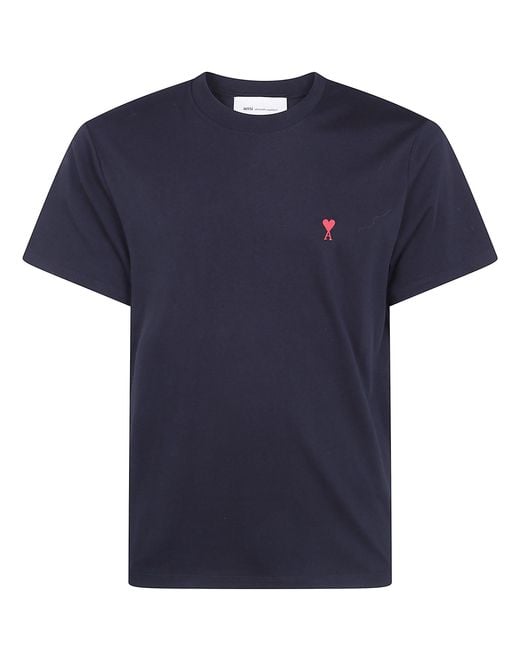 AMI Blue T-Shirt Short Sleeve "Quota Ami De Coeur"