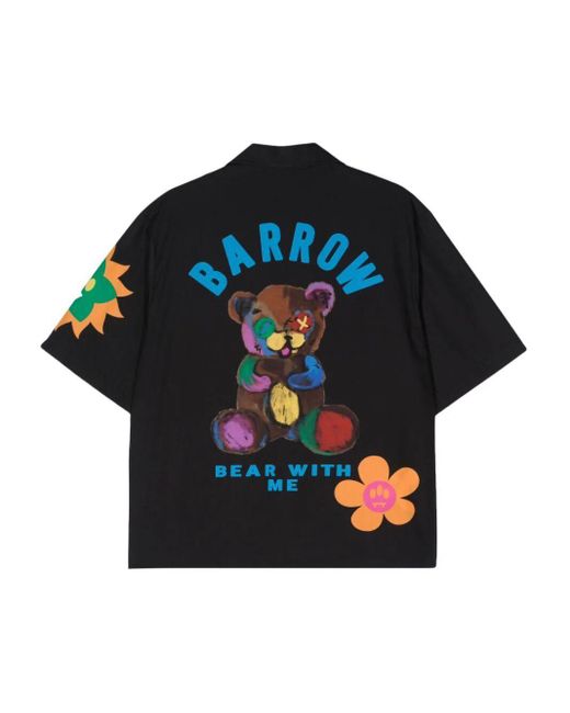 Barrow Black Popeline Shirt for men