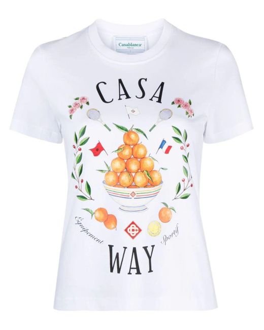 Casablancabrand Gray Casa Way Printed Fitted T-shirt