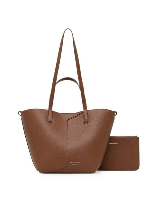 Emporio Armani Brown Handbag Shopping Bag
