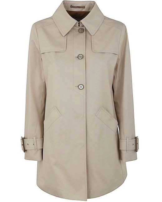 Herno Natural A Line Short Trench Coat
