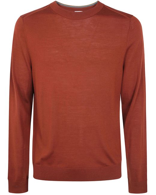 Paul Smith Red Maglione Girocollo "Dark Rust" for men