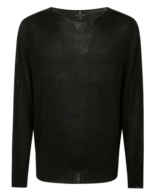 MD75 Black Oversized Round Neck Sweater F. 7 for men