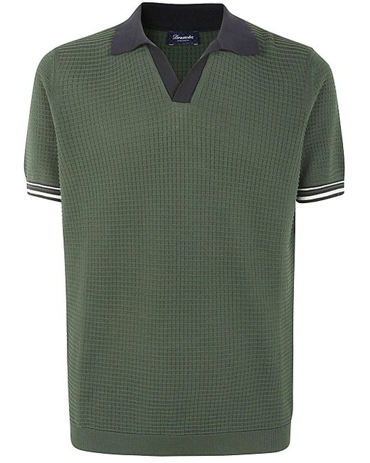 Drumohr Green 3/4 Sleeves Sweater for men
