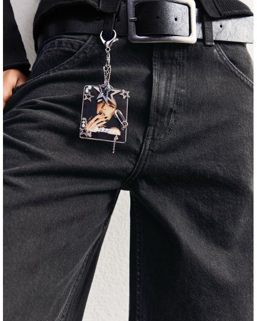 Bershka Black Lisa Key Ring