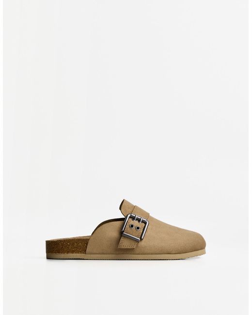 Bershka Multicolor Clogs With Buckle Detail