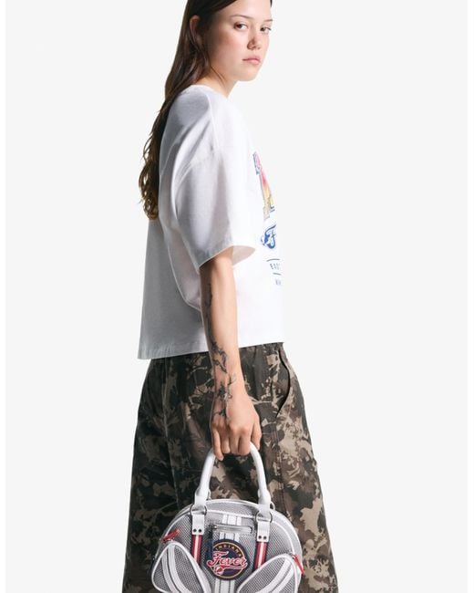 Bershka White Wnba Bowling Bag