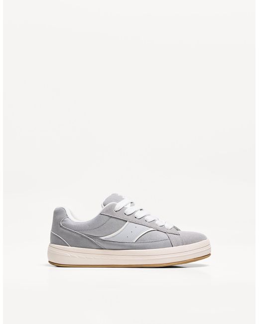 Bershka White Skater Sneakers for men