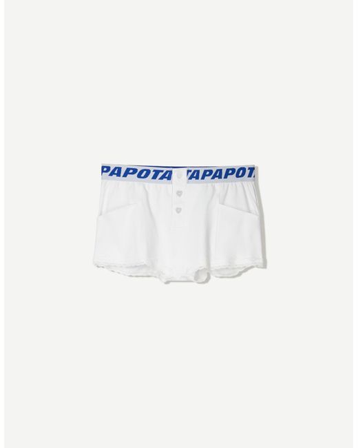 Bershka Blue Ca7Riel & Paco Amoroso Mini Shorts