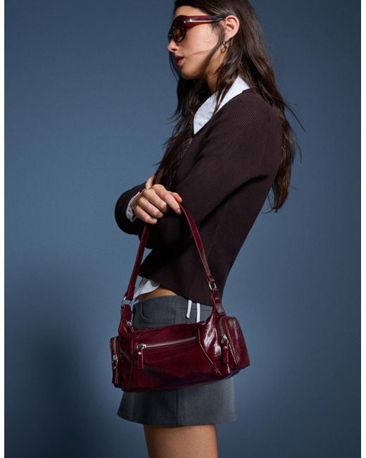 Bershka Blue Multipocket Bag