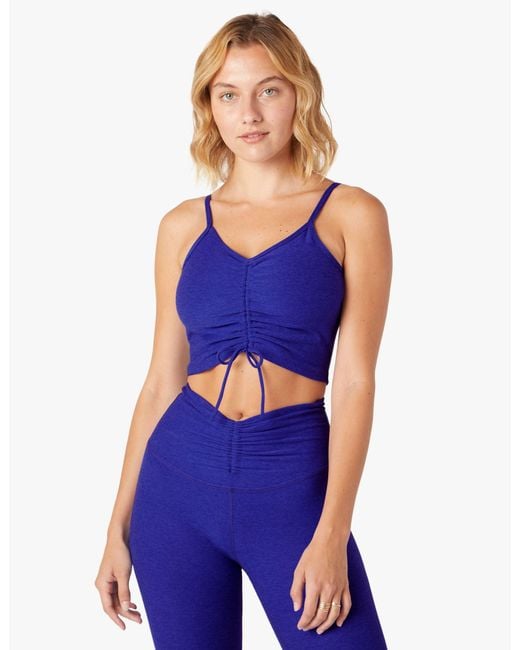 Beyond Yoga Spacedye Centered Cropped Tank in Blue Lyst