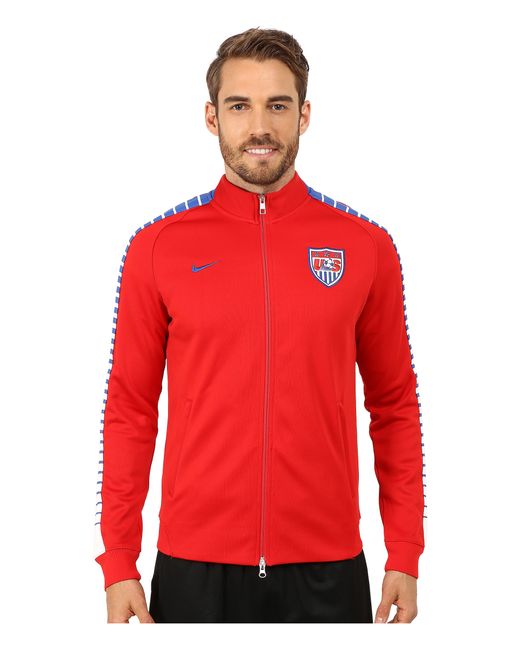 Nike N98 Usa Authentic Track Jacket in Red for Men | Lyst