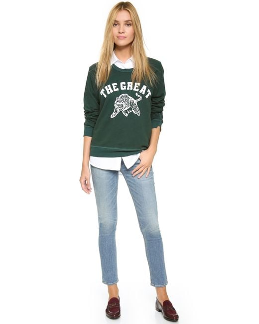 The Great The Tiger Sweatshirt - Evergreen