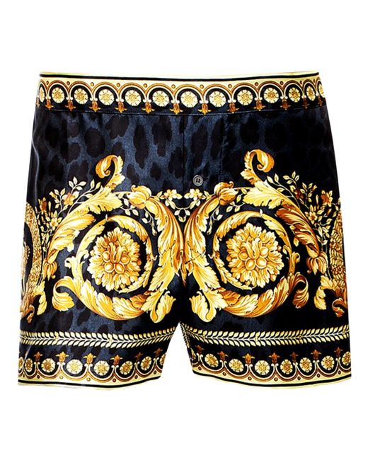 Versace 'barocco' Boxer Shorts in Black for Men | Lyst