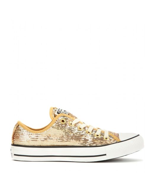 Converse Chuck Taylor All Star Sequin Sneakers in Gold (Metallic) | Lyst