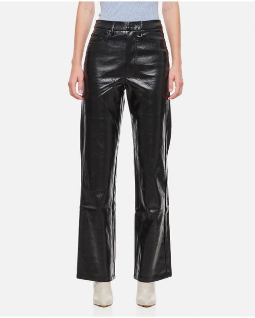 ROTATE BIRGER CHRISTENSEN Leather Rotie Logo Pants in Black | Lyst