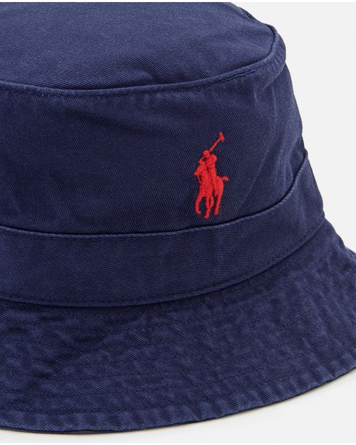 Ralph Lauren Bucket Hat in Blue for Men | Lyst