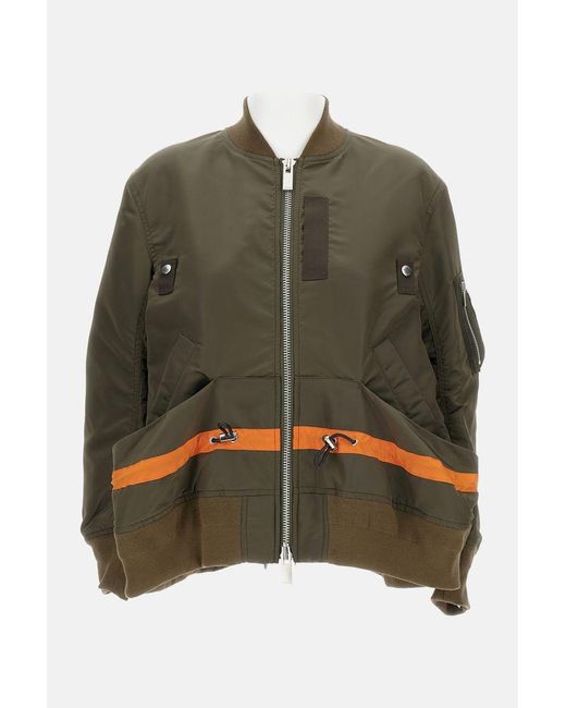 Giacca In Nylon di Sacai in Green