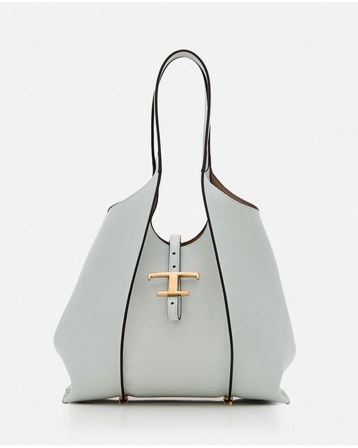 Borsa Tote T Timeless Piccola di Tod's in Gray