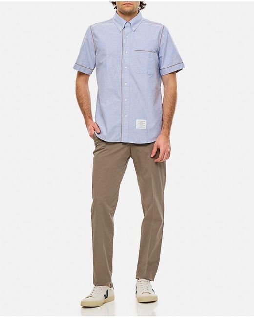 Camicia In Cotone di Thom Browne in Blue da Uomo