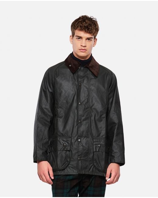 Barbour Beaufort Wax Jacket in Black for Men | Lyst UK