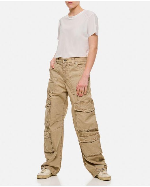 Pantaloni Cargo In Cotone di Golden Goose Deluxe Brand in Natural