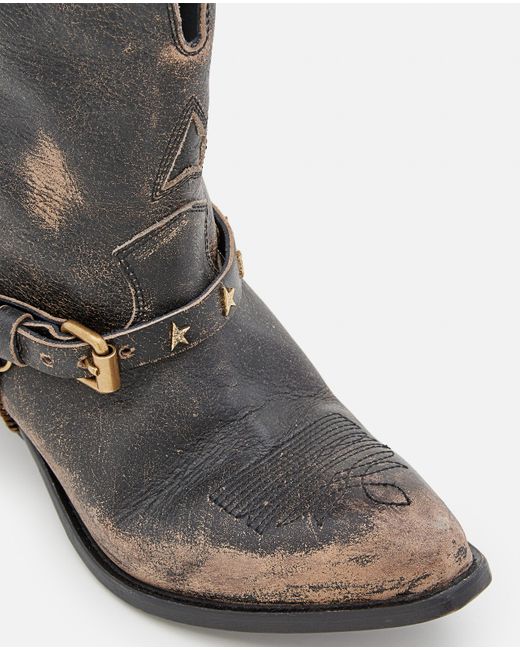 Golden Goose Wish Star Leather Low Boots in Black Lyst