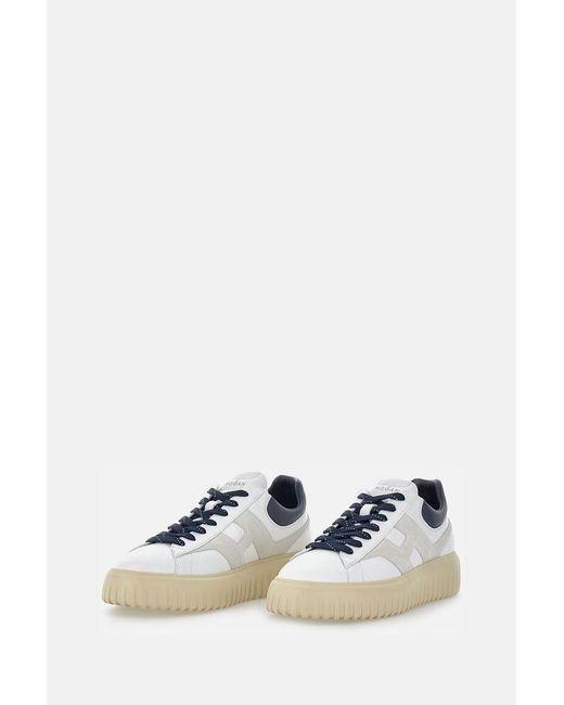 Scarpa Con Lacci H Slash di Hogan in White da Uomo