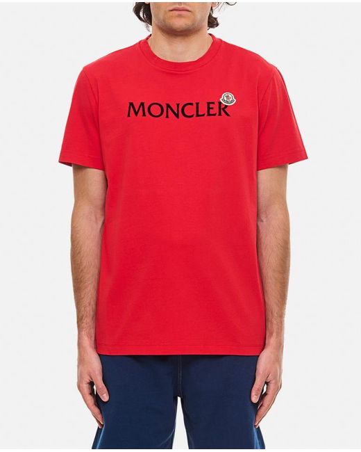 T-shirt di Moncler in Red da Uomo